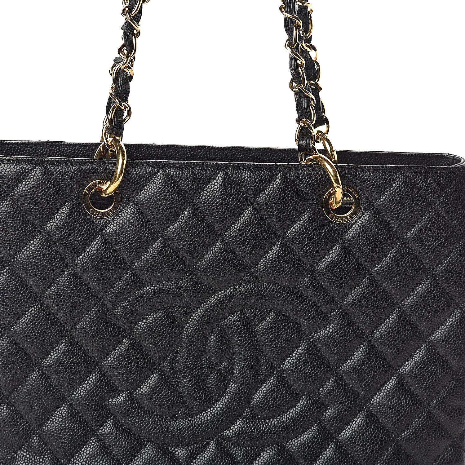 Chanel Caviar Quilted Grand Shopping Tote GST Black 7 of 9