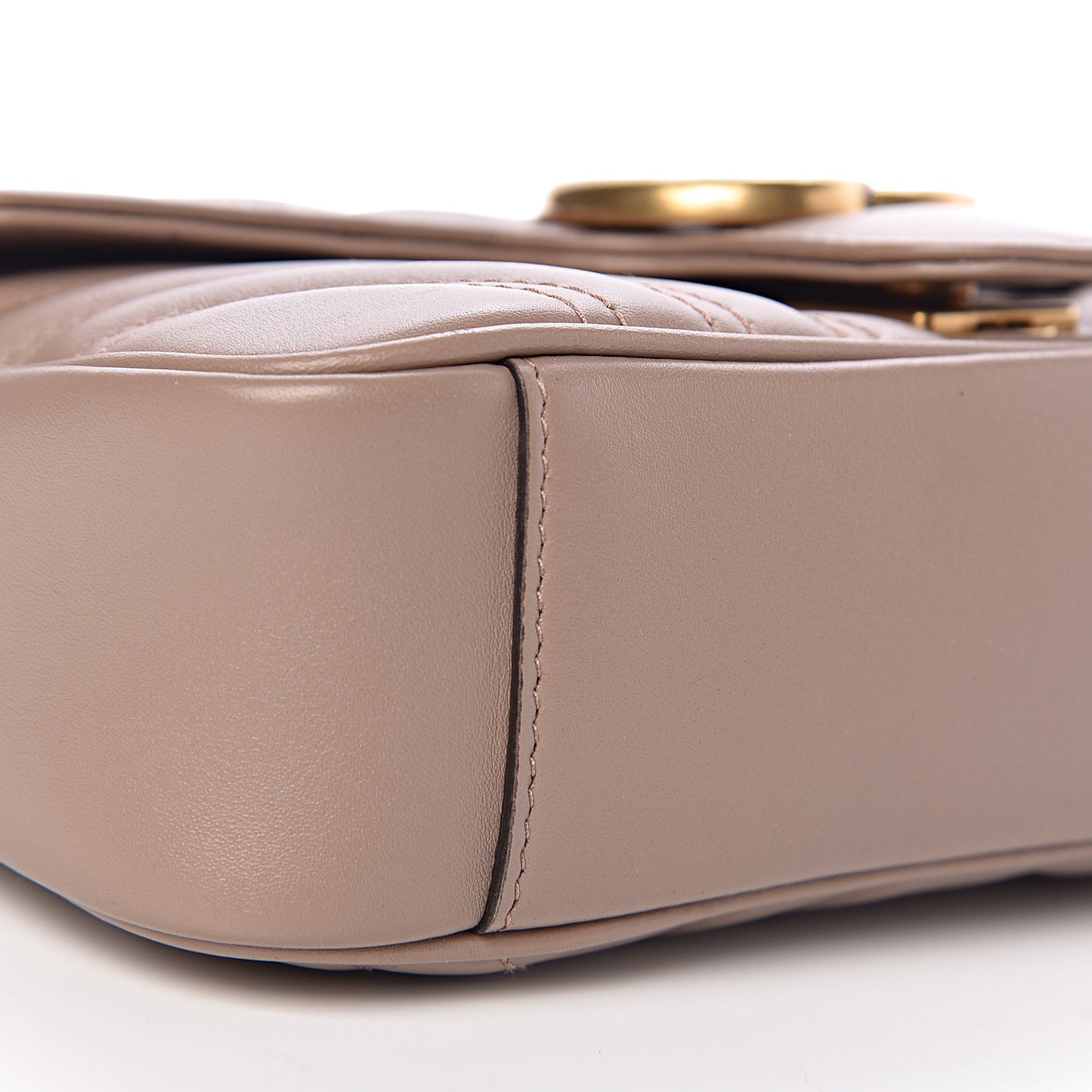 Calfskin Matelasse Mini GG Marmont Shoulder Bag Porcelain Rose