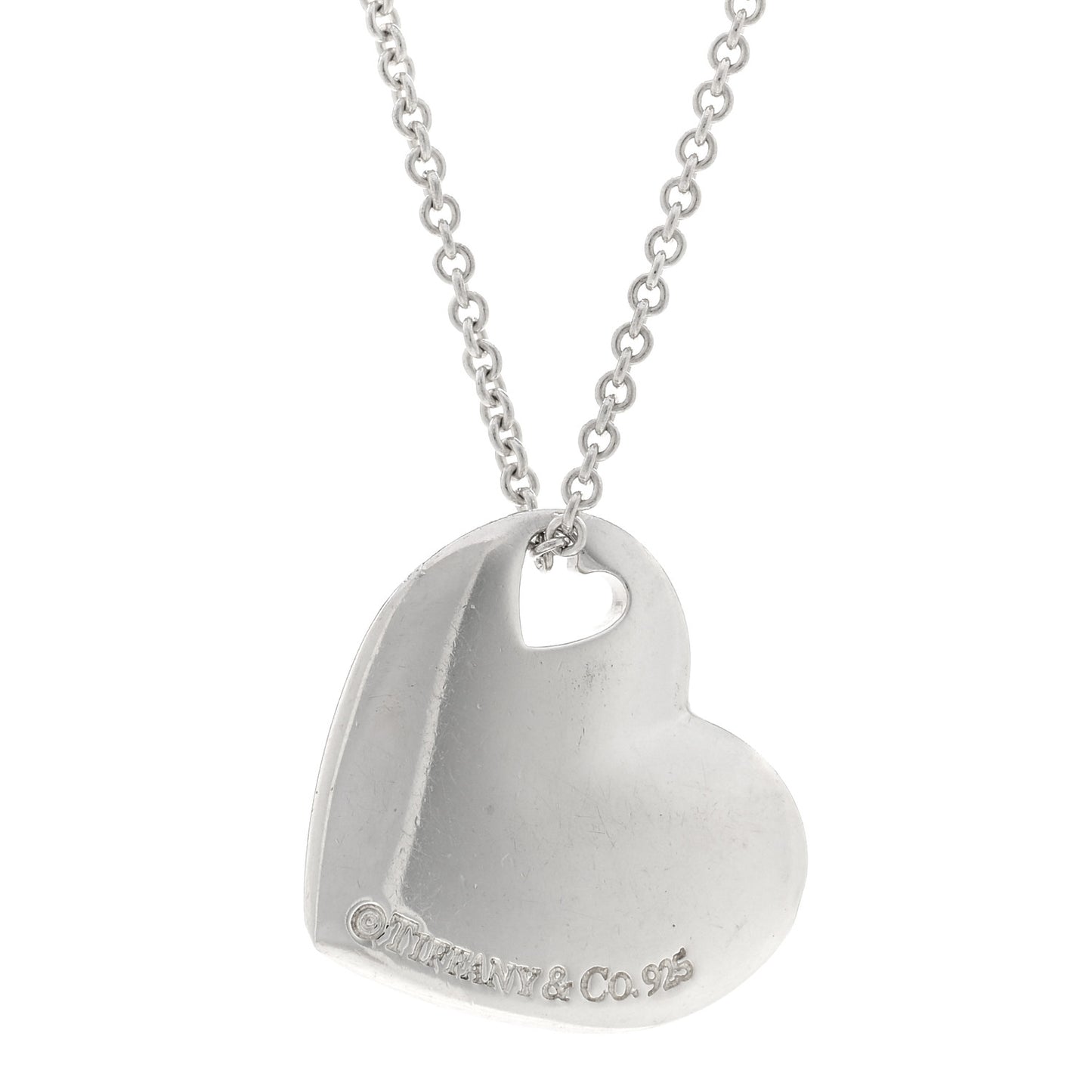 Sterling Silver Puffed Heart Pendant Necklace