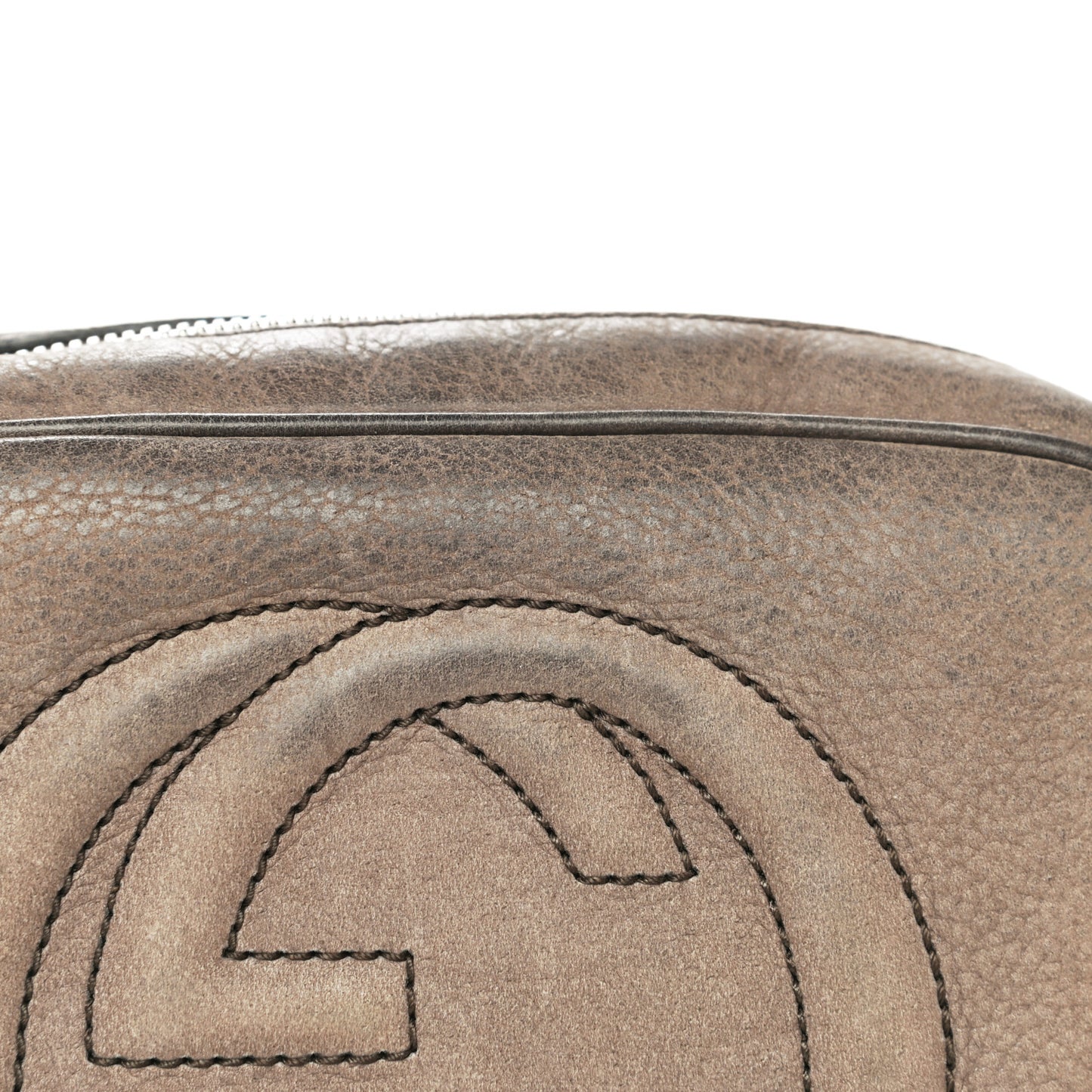 Vitello Range Small Soho Disco Bag Grey Field