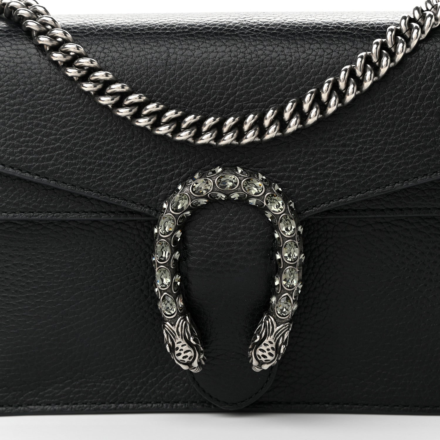 Gucci Pebbled Calfskin Small Dionysus Shoulder Bag Black 8 of 10