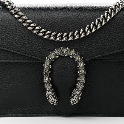 Gucci Pebbled Calfskin Small Dionysus Shoulder Bag Black 8 of 10