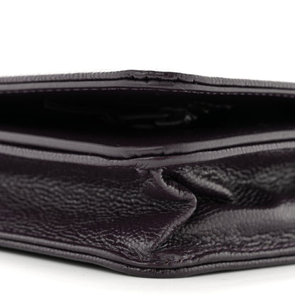 Chanel Caviar Quilted Boy Wallet On Chain WOC Dark Purple 10 of 12