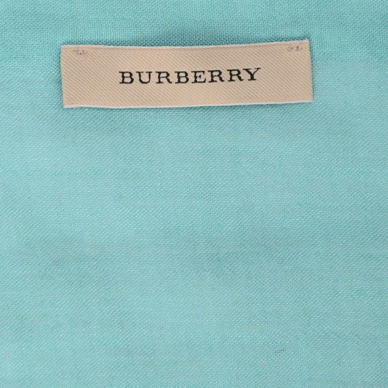 Burberry Modal Cashmere Silk House Check Lightweight Scarf Pale Peridot Blue 4 of 6
