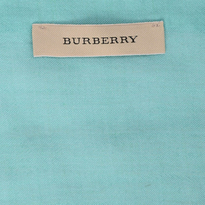 Burberry Modal Cashmere Silk House Check Lightweight Scarf Pale Peridot Blue 4 of 6