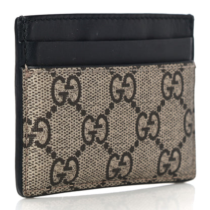 Gucci GG Supreme Monogram Kingsnake Card Holder Beige Black 3 of 14