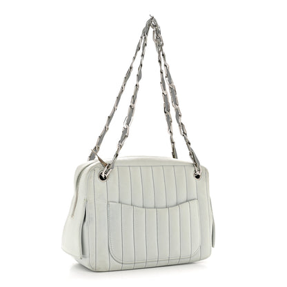 Chanel Lambskin Vertical Quilted Mademoiselle Camera Case Green 3 of 14