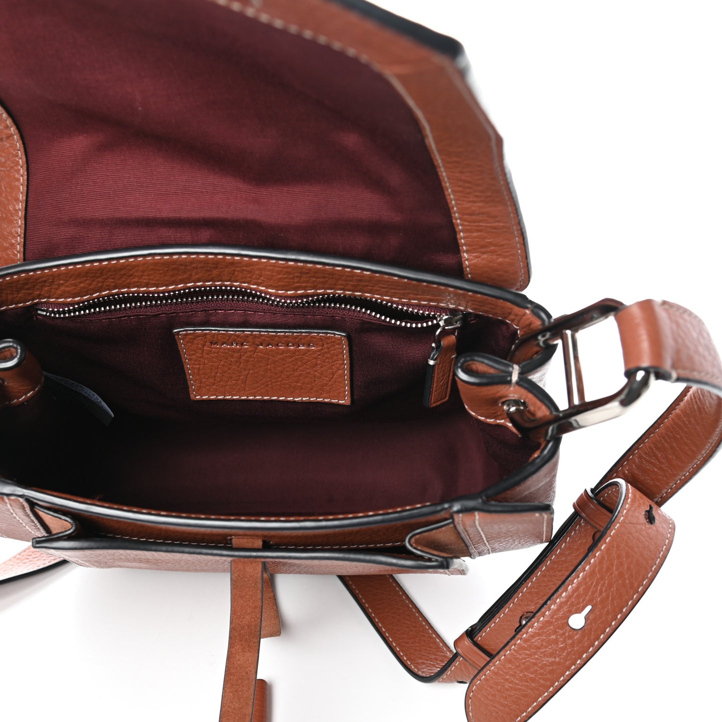 Calfskin Saddle Bag Cognac