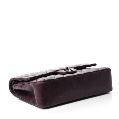 Chanel Lambskin Quilted Medium Double Flap Dark Purple 4 of 13