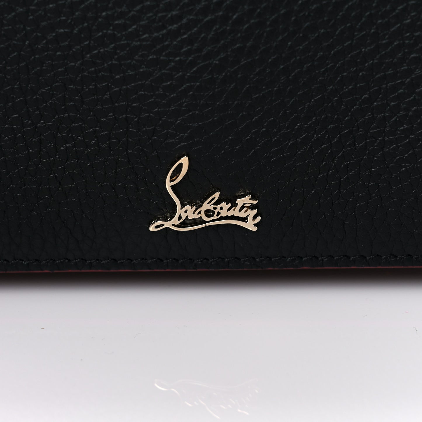 Calfskin Boudoir Chain Wallet Black