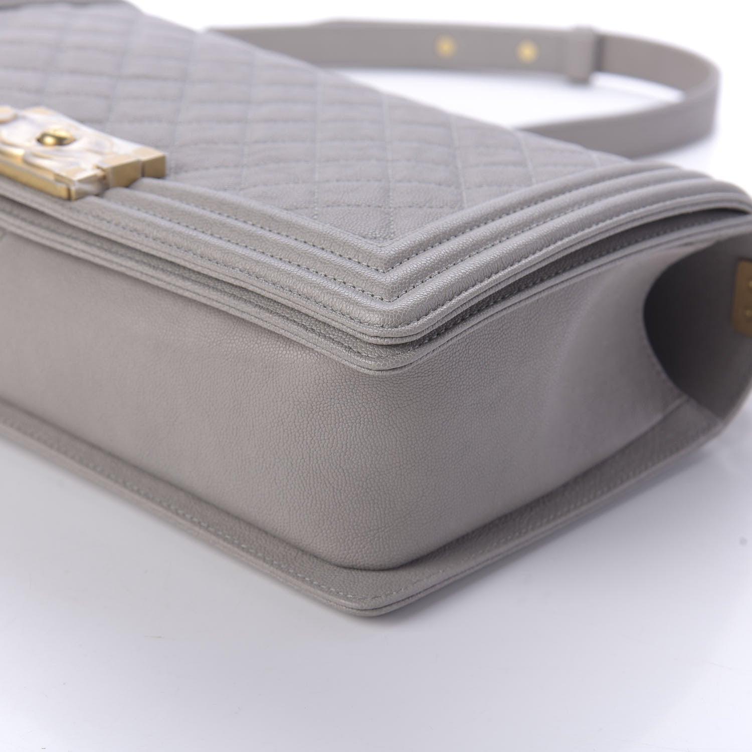 Chanel Caviar Quilted New Medium Boy Flap Grey 7 of 11