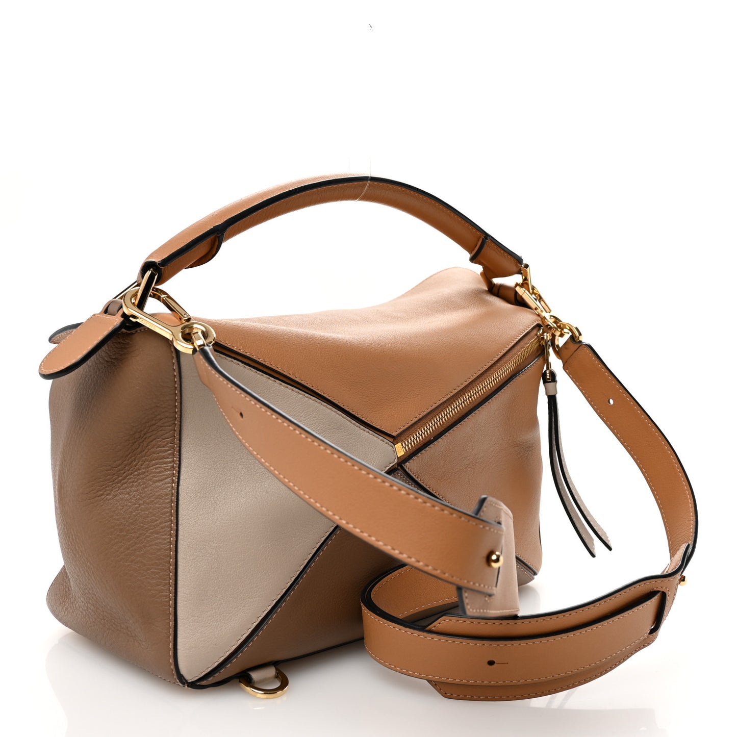 Calfskin Medium Puzzle Bag Warm Desert Mink