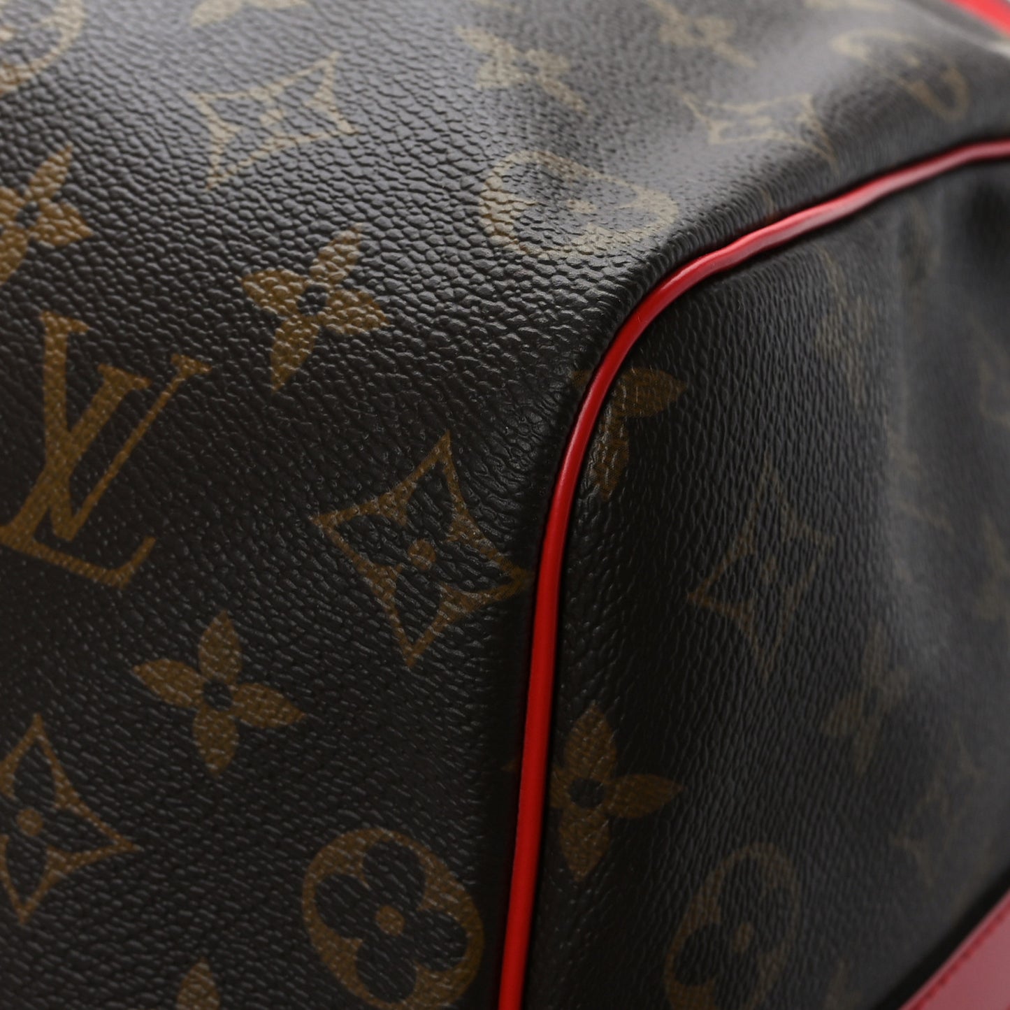 Calfskin Monogram Keepall Bandouliere 50 Coquelicot