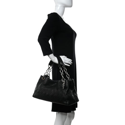 Christian Dior Lambskin Cannage Lady Dior Shoulder Bag Black 2 of 14