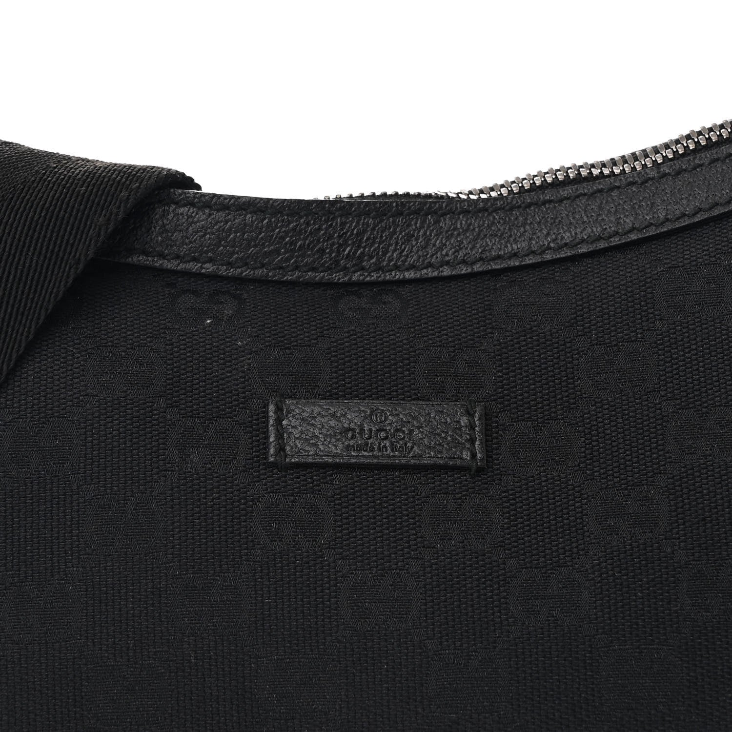 Gucci Monogram Medium Half Moon Hobo Black 8 of 10
