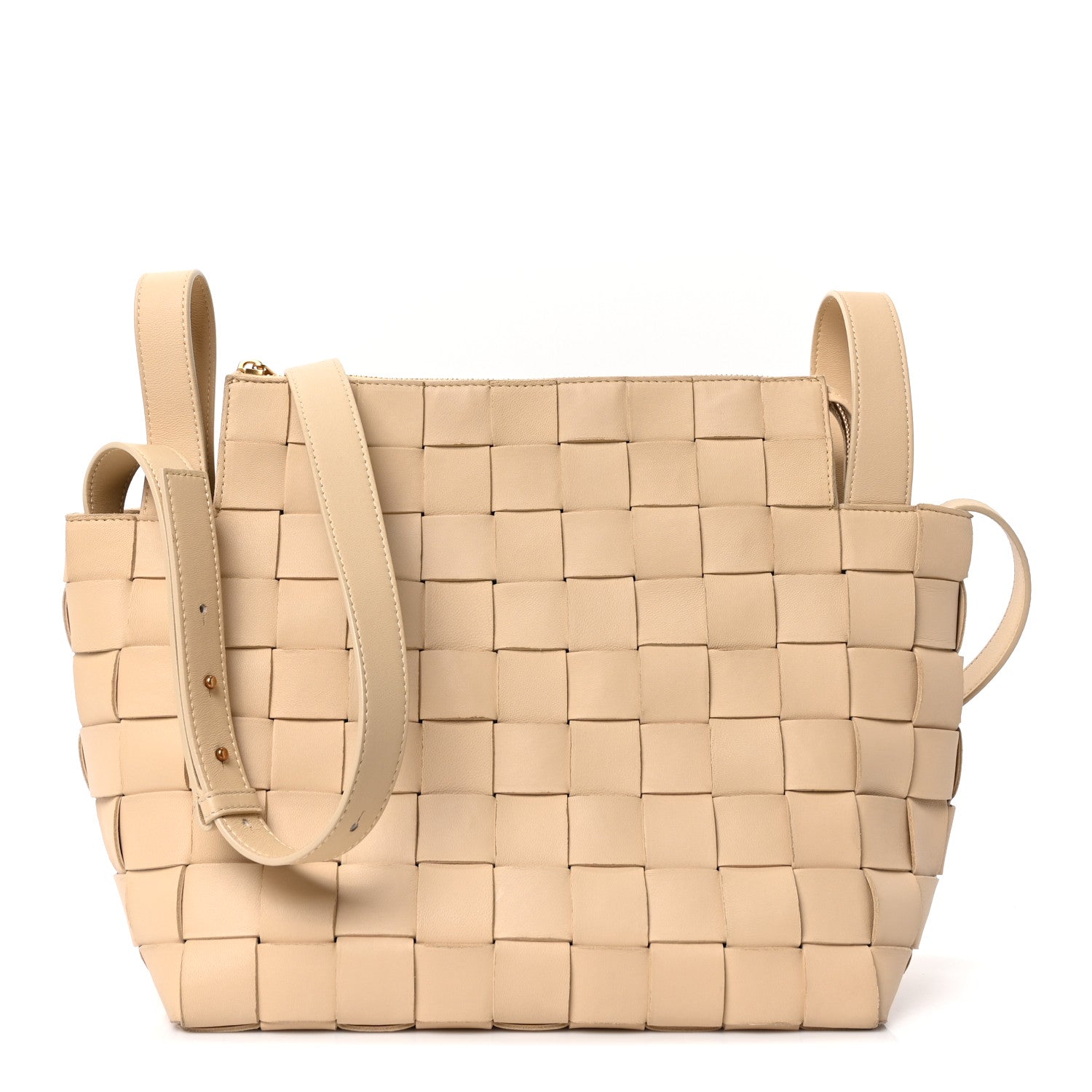 Bottega Veneta Lambskin Maxi Intrecciato Bowling Cassette Shoulder