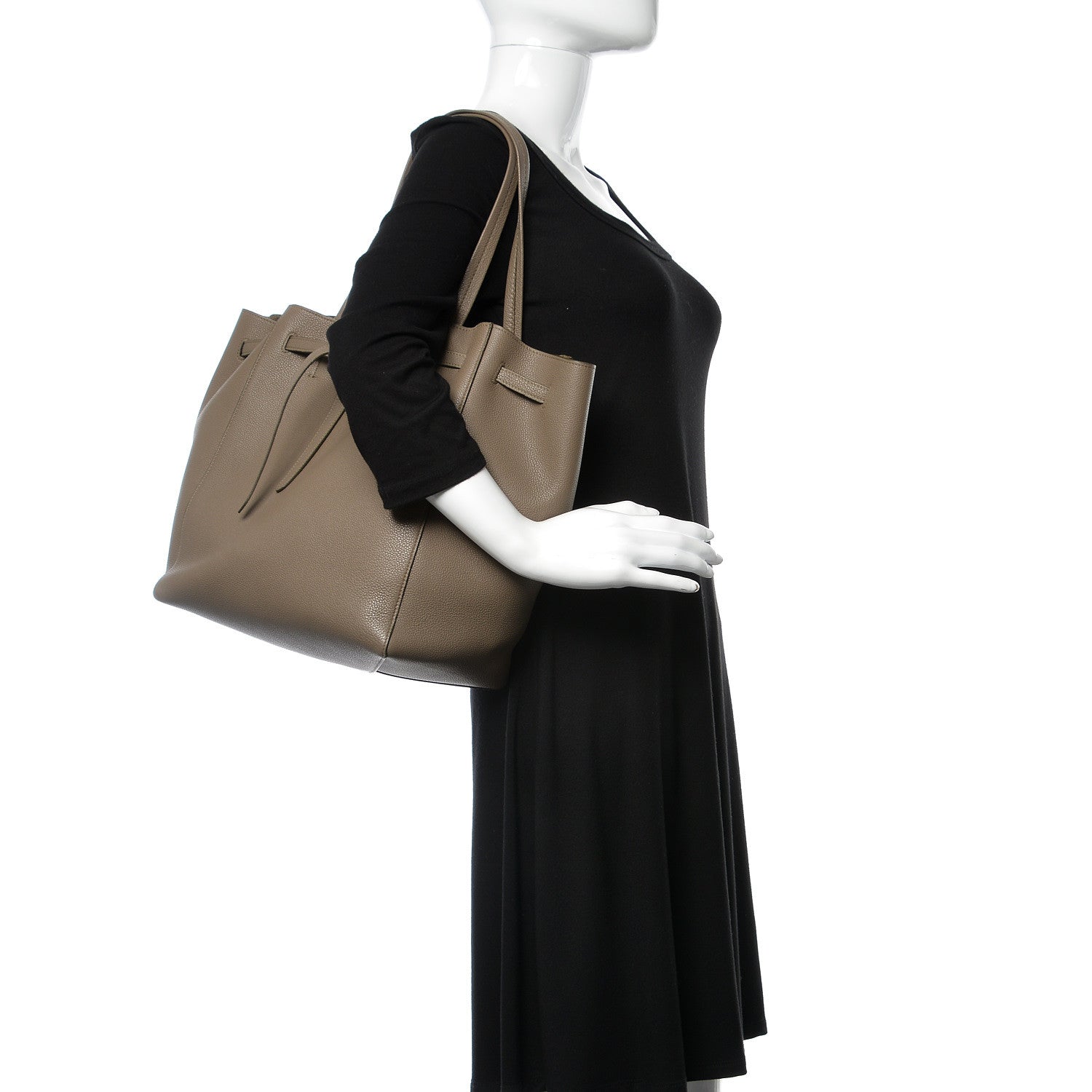 Celine Soft Grained Calfskin Medium Belt Cabas Phantom Taupe 2 of 8