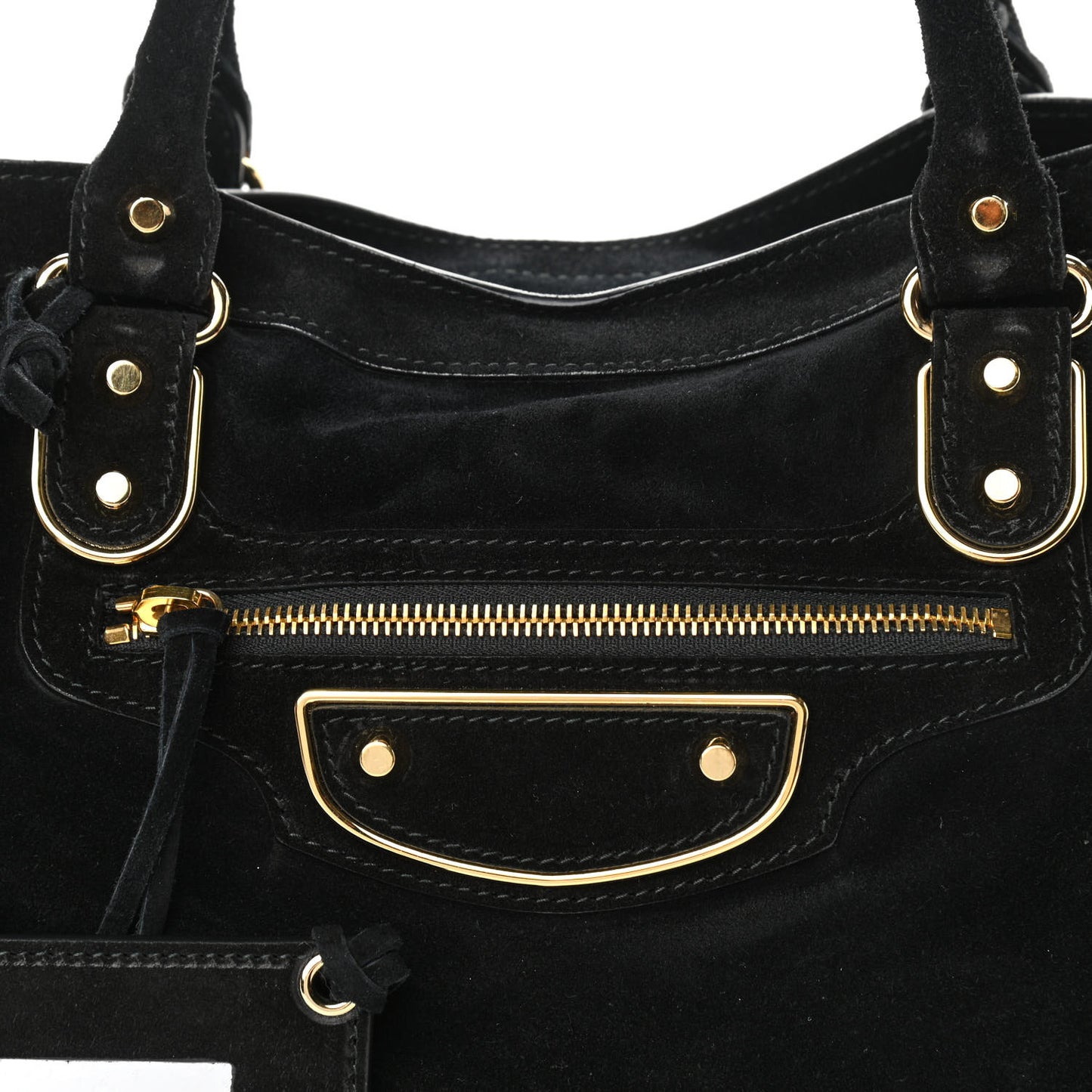 Baby Daim Gold Metallic Edge Hardware City Black