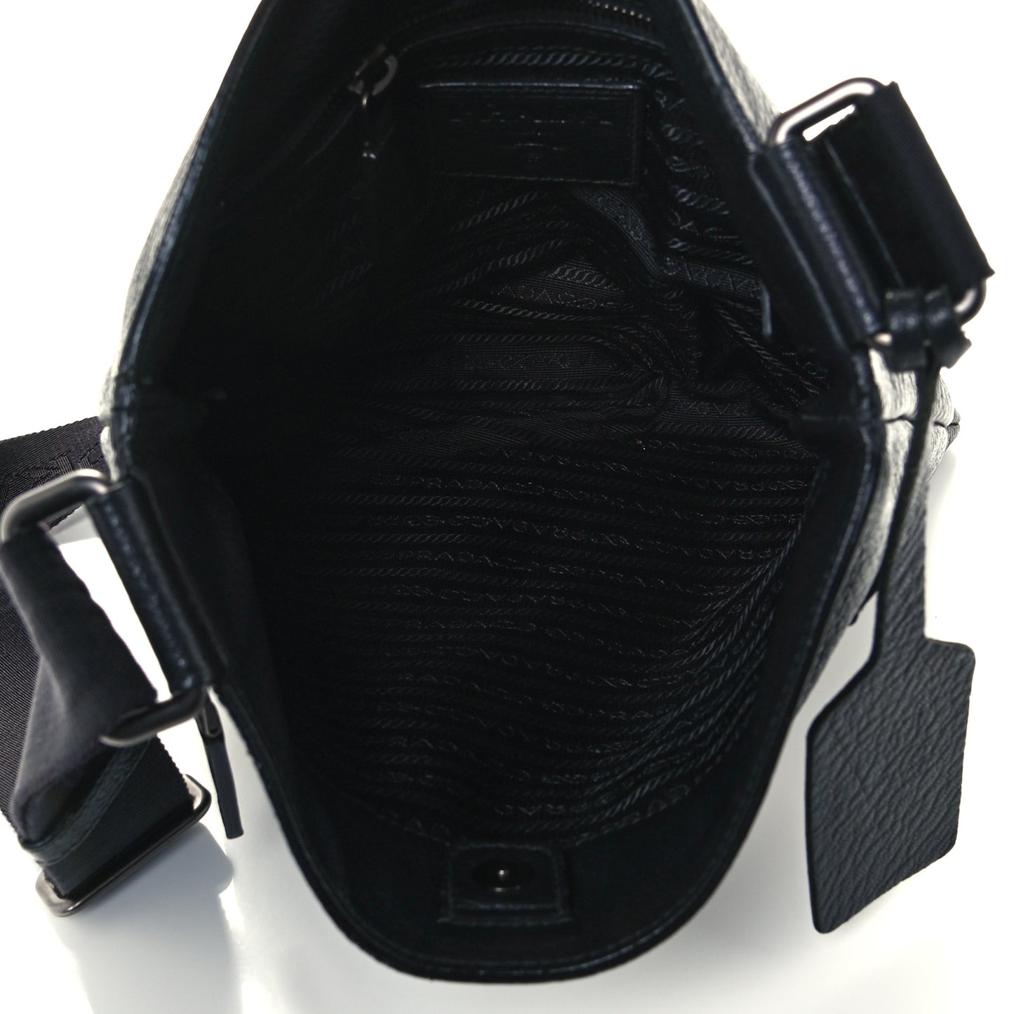 Vitello Daino Crossbody Bag Black