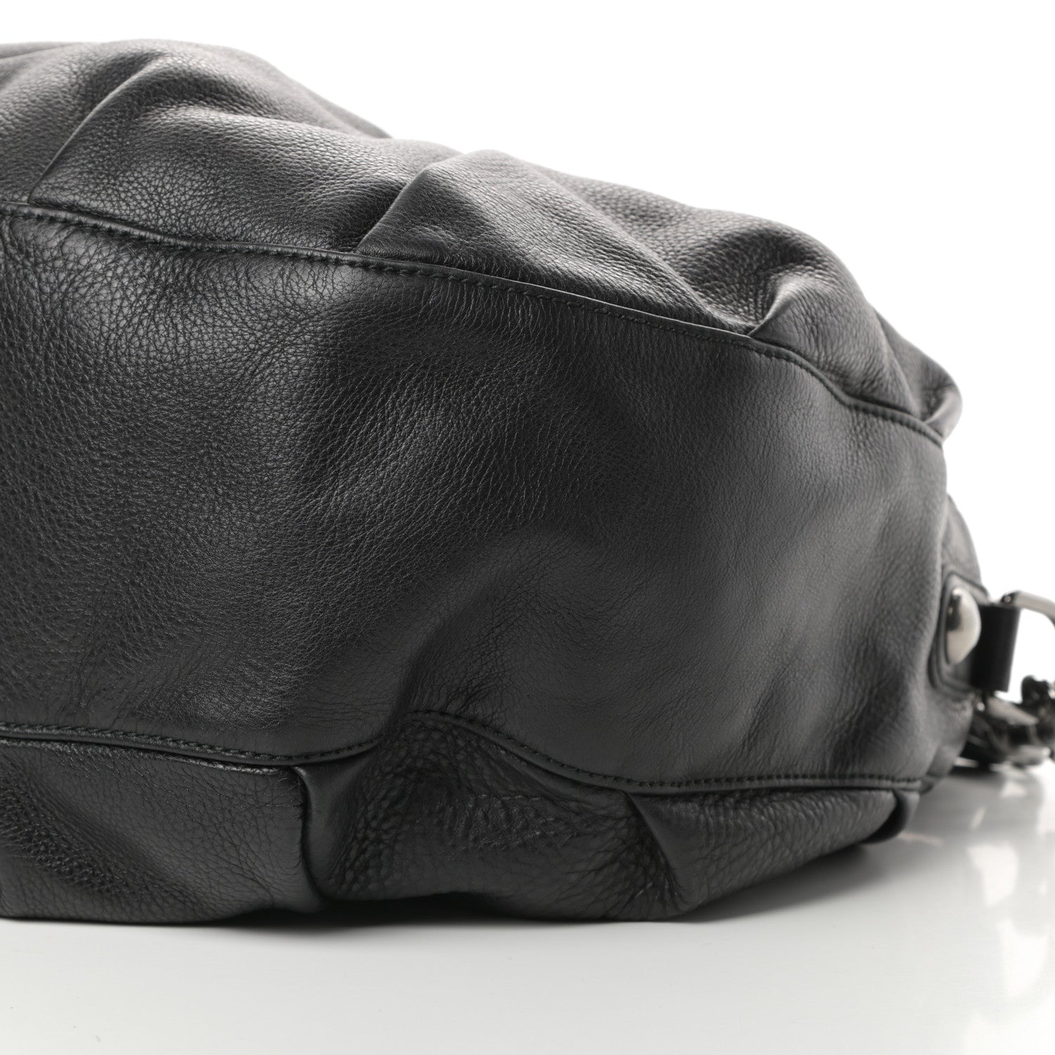 Gucci Pebbled Calfskin Medium Icon Bit Shoulder Bag Black 10 of 11