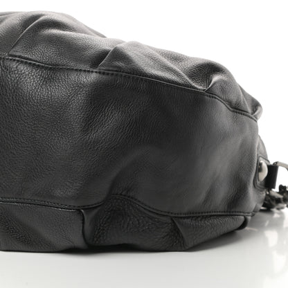 Gucci Pebbled Calfskin Medium Icon Bit Shoulder Bag Black 10 of 11