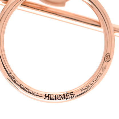 Hermes 18K Rose Gold MM Echappee Earrings 4 of 5