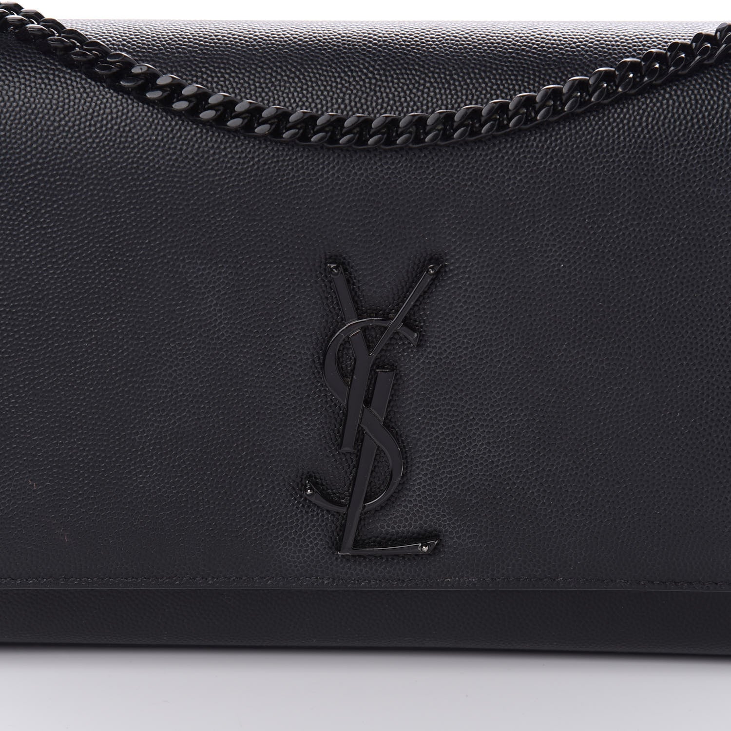 Saint Laurent Grain De Poudre Medium Classic Monogram Kate Satchel Black 10 of 10