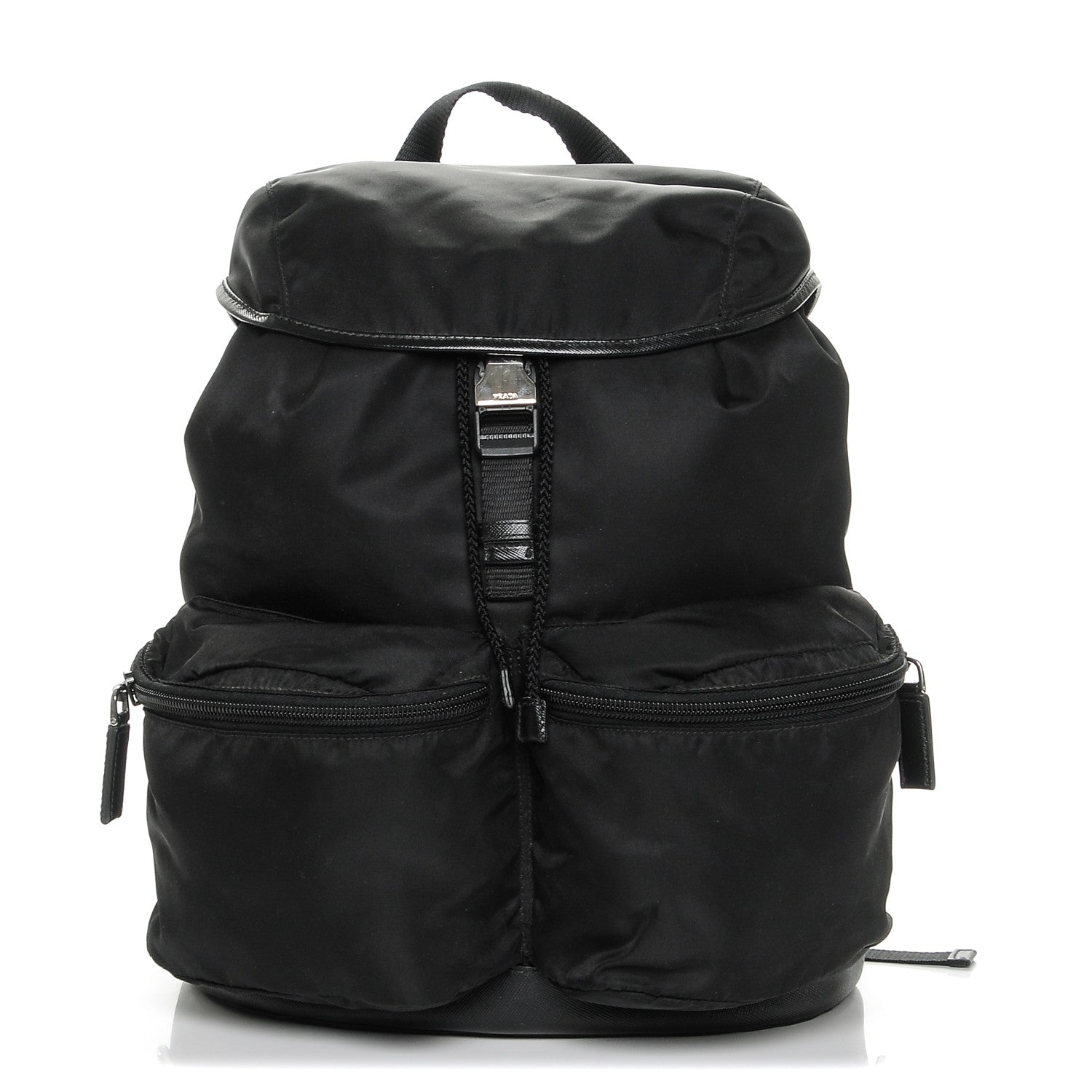Prada Nylon Vela Single Buckle Backpack Black 1 of 6
