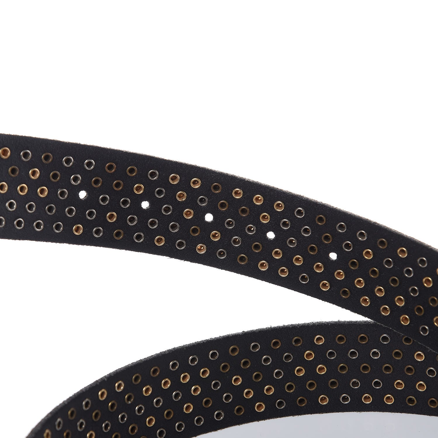 Gucci Calfskin Studded Feline Belt 110 44 Black 4 of 6