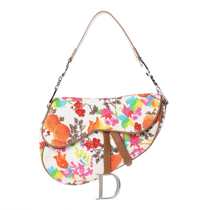 Christian Dior Canvas Floral Saddle Bag 1 of 10