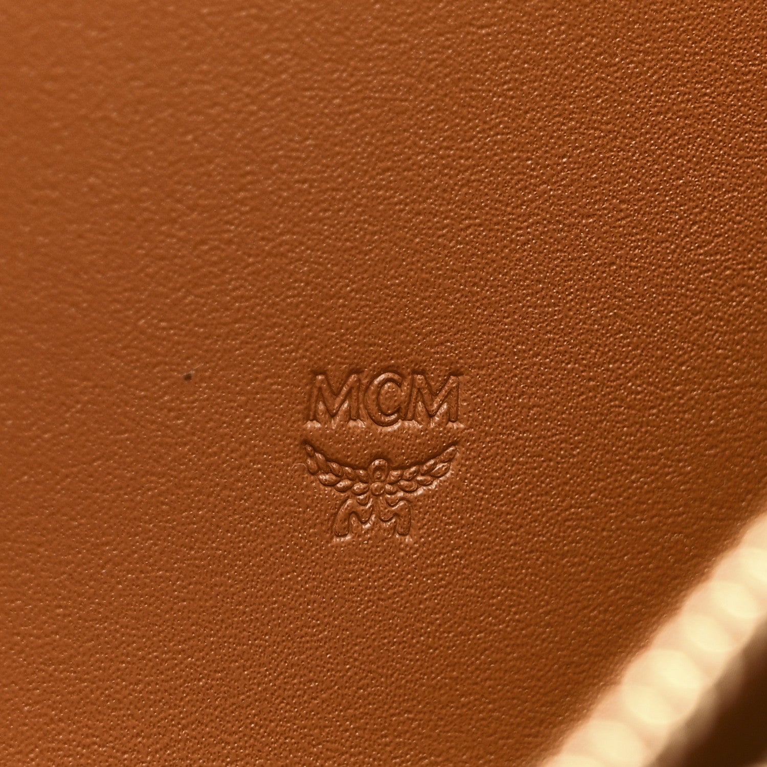 MCM Visetos Large Zip Around Wallet Cognac 6 of 8