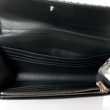 Christian Dior Metallic Calfskin Micro-Cannage Lady Dior Croisiere Chain Wallet Blue 5 of 10