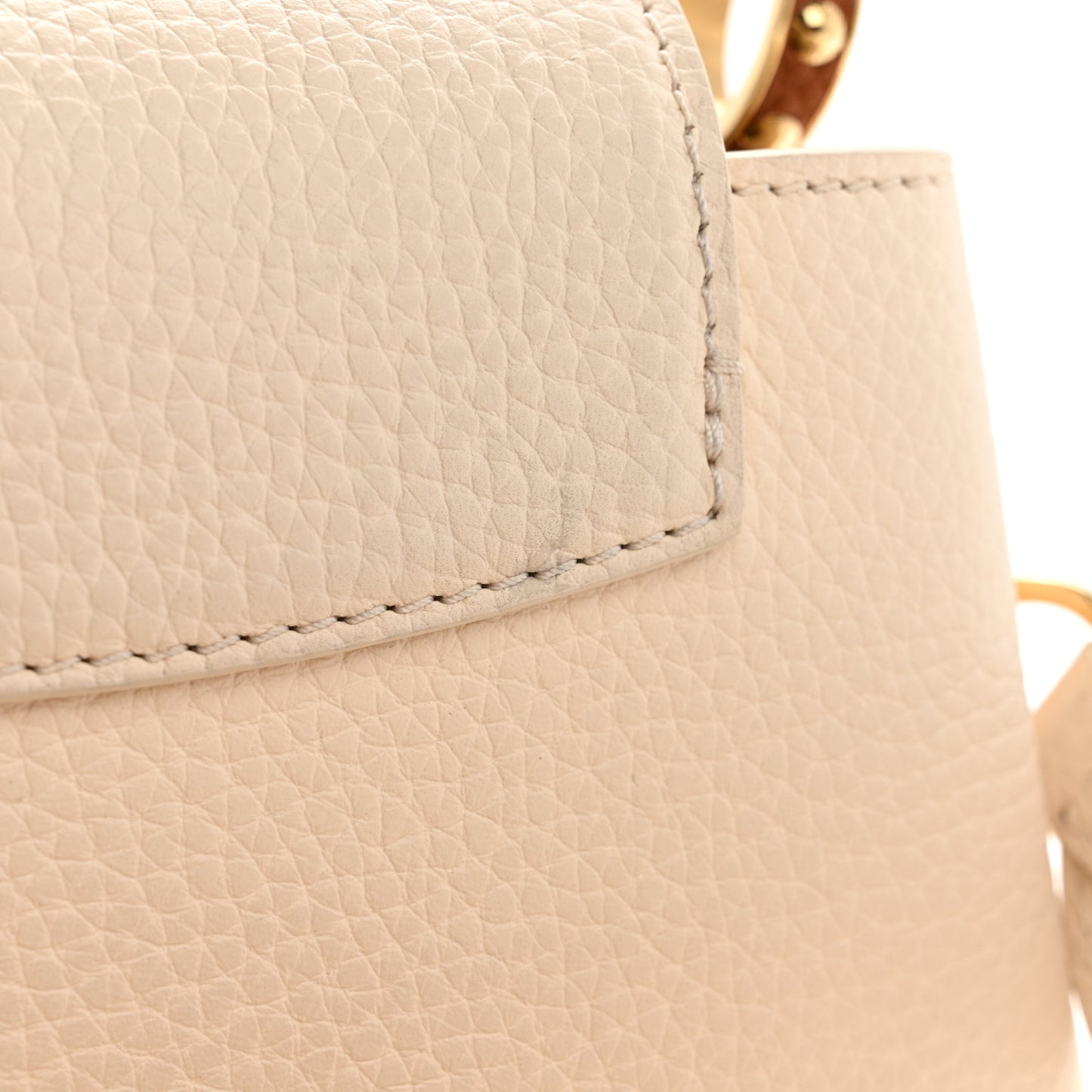 Taurillon Capucines Mini Beige Brown