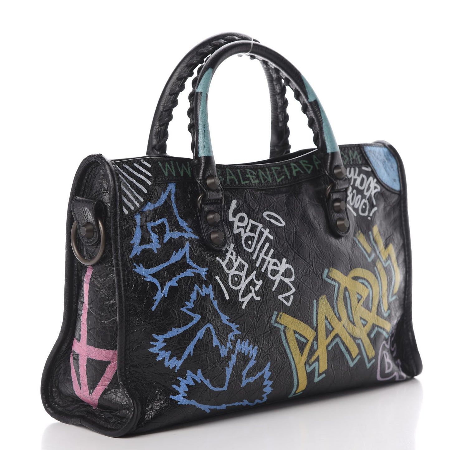 Agneau Graffiti All Over Classic Hardware S City Black Multicolor