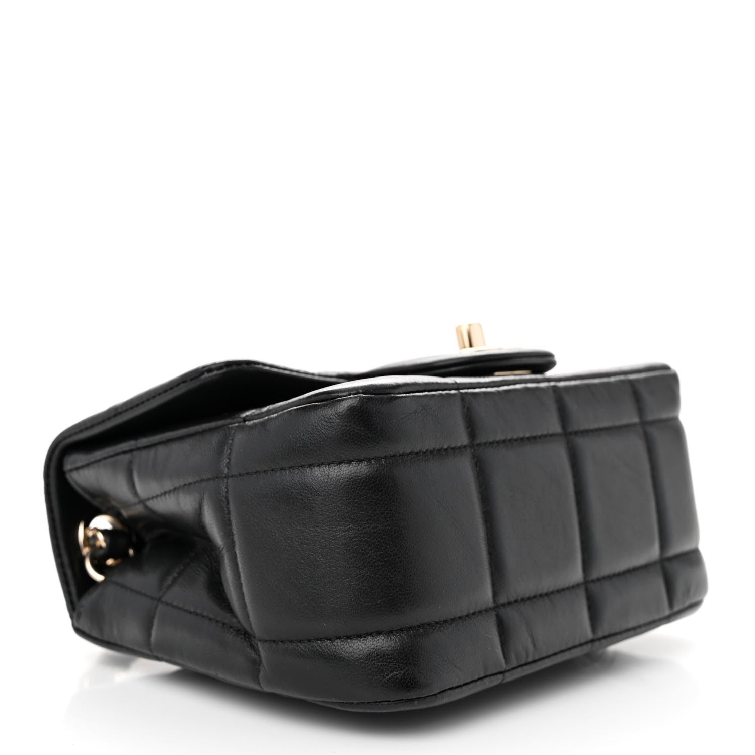 Chanel Lambskin Resin Crystal Square Quilted Mini Monacoco Flap Black 4 of 10