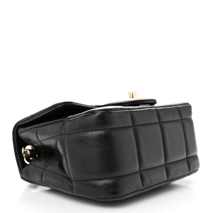 Chanel Lambskin Resin Crystal Square Quilted Mini Monacoco Flap Black 4 of 10