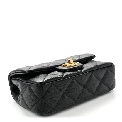 Chanel Caviar Quilted Mini Sweetheart Rectangular Flap Black 4 of 11
