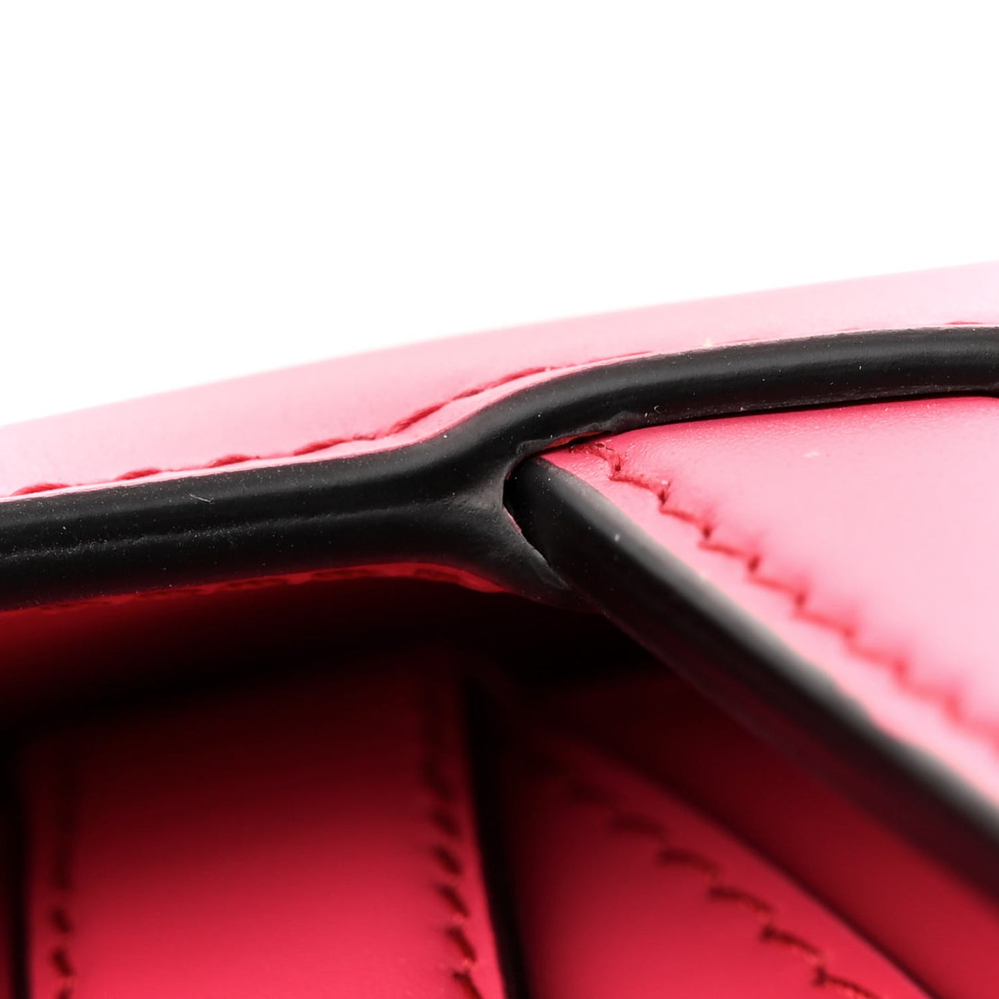 Smooth Calfskin Saddle Bag With Strap Fuchsia