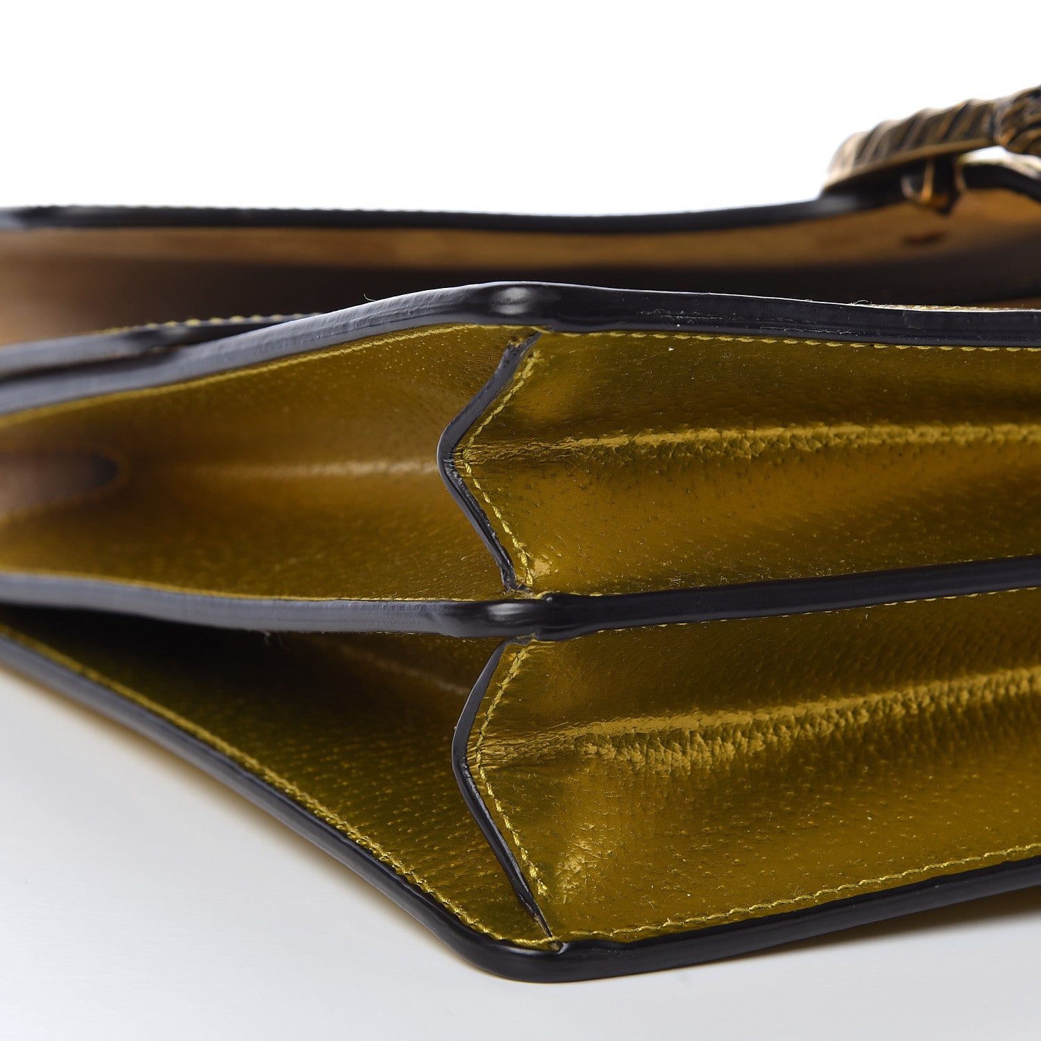 Gucci Metallic Calfskin Medium Dionysus Shoulder Bag Yellow 9 of 12