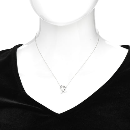 Tiffany Sterling Silver Small Paloma Picasso Loving Heart Pendant Necklace 2 of 4