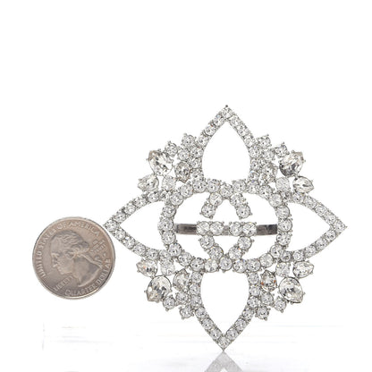 Gucci Metal Crystal Double G Ring Silver 3 of 5