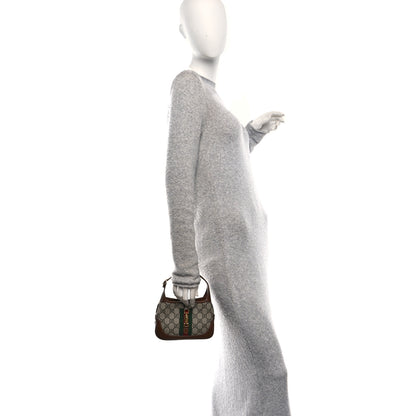 Gucci GG Supreme Monogram Azalea Calfskin Web Mini Jackie 1961 Hobo Beige Ebony Brown Sugar 2 of 10