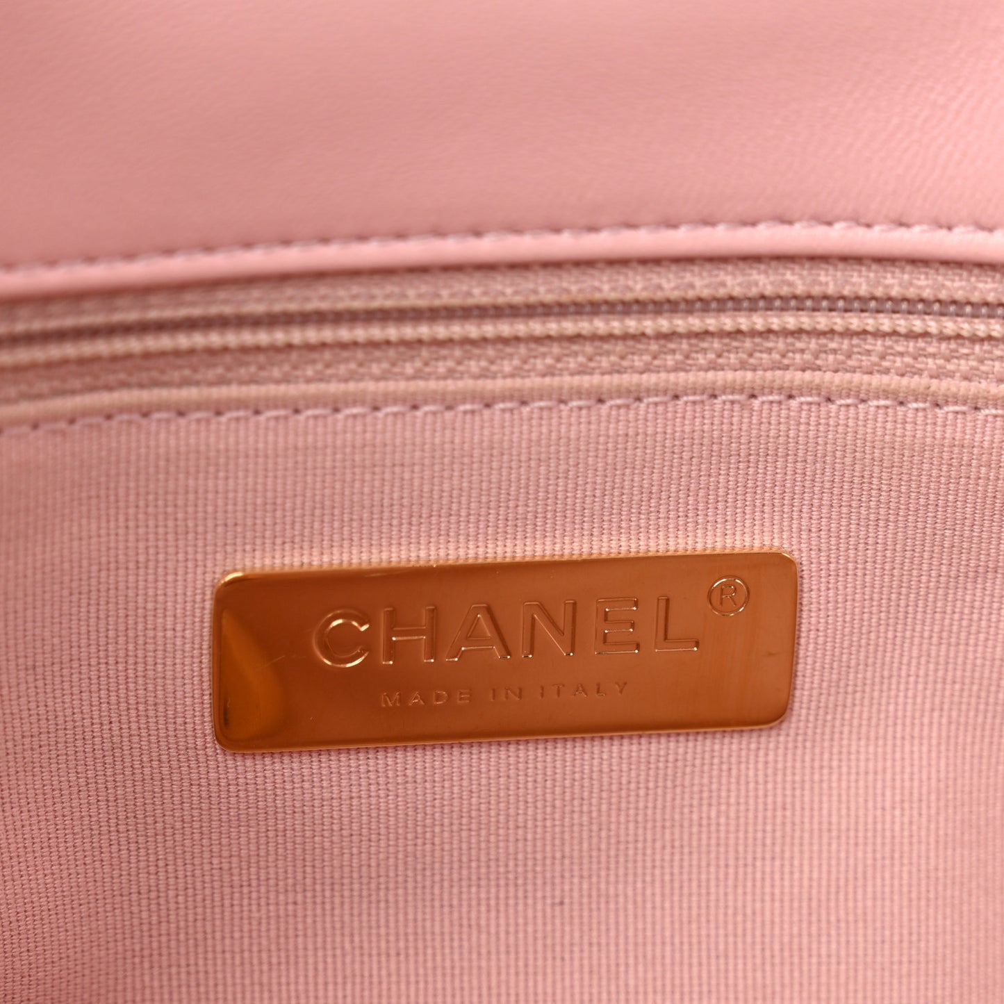 Lambskin Quilted Medium Chanel 19 Flap Light Pink
