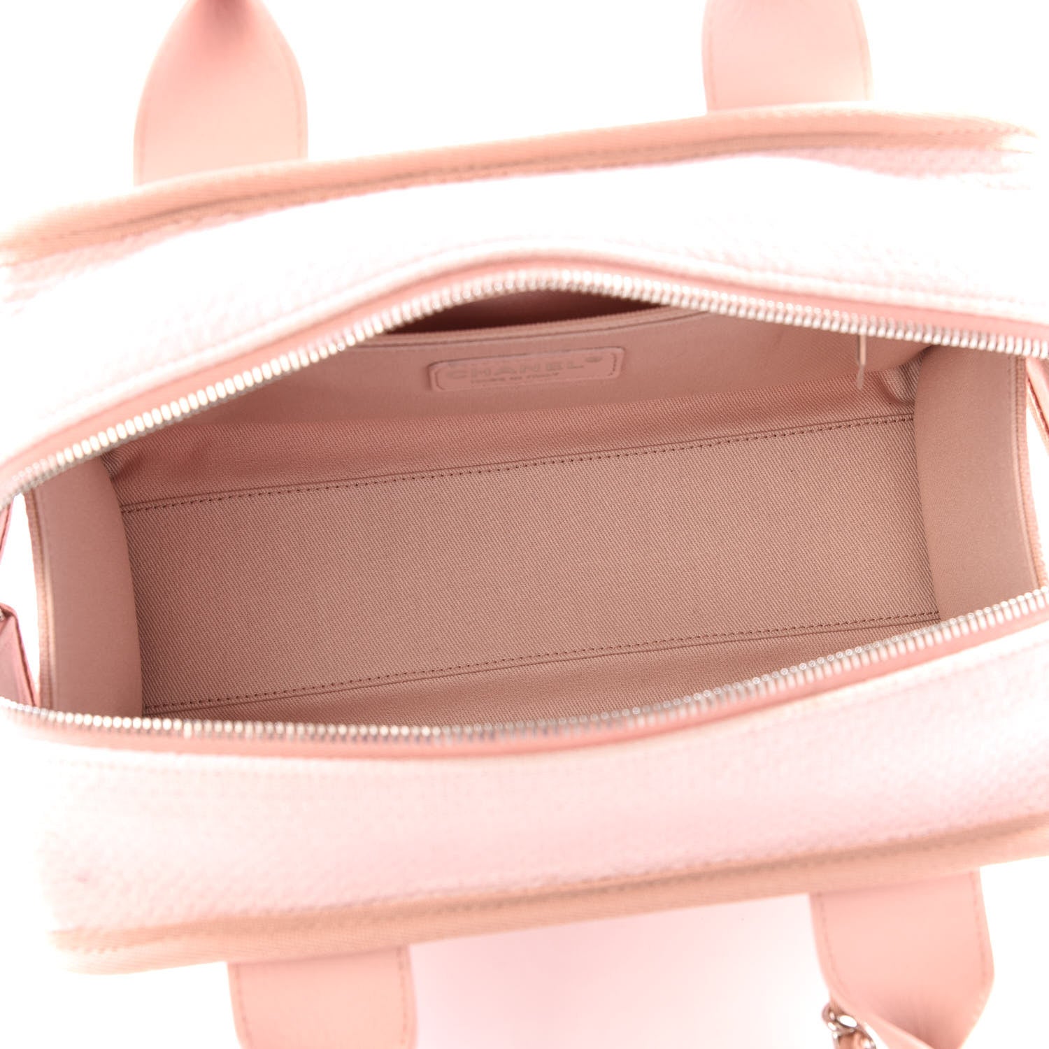 Chanel Canvas Deauville Small Bowling Bag Light Pink 4 of 11