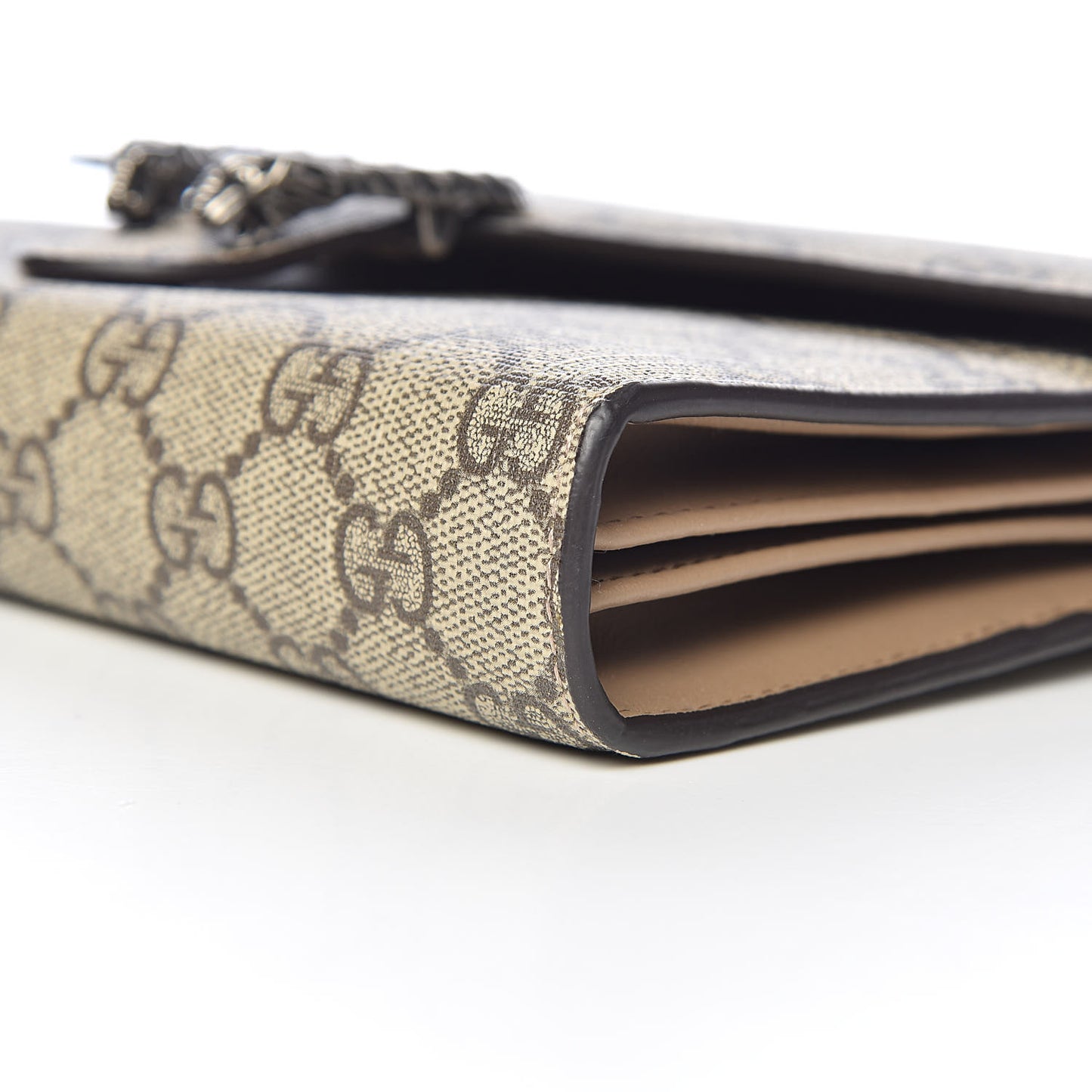 GG Supreme Monogram Mini Dionysus Chain Wallet Beige Taupe