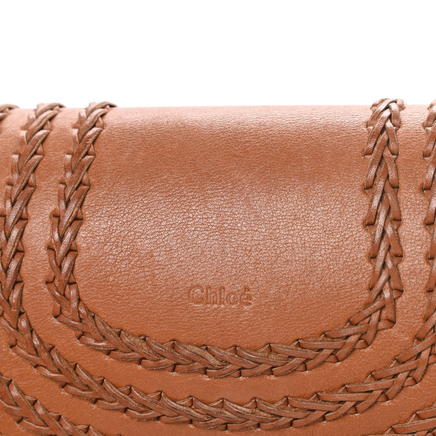 Calfskin Braided Small Hudson Shoulder Bag Caramel