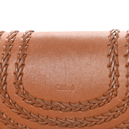 Chloe Calfskin Braided Small Hudson Shoulder Bag Caramel 13 of 18