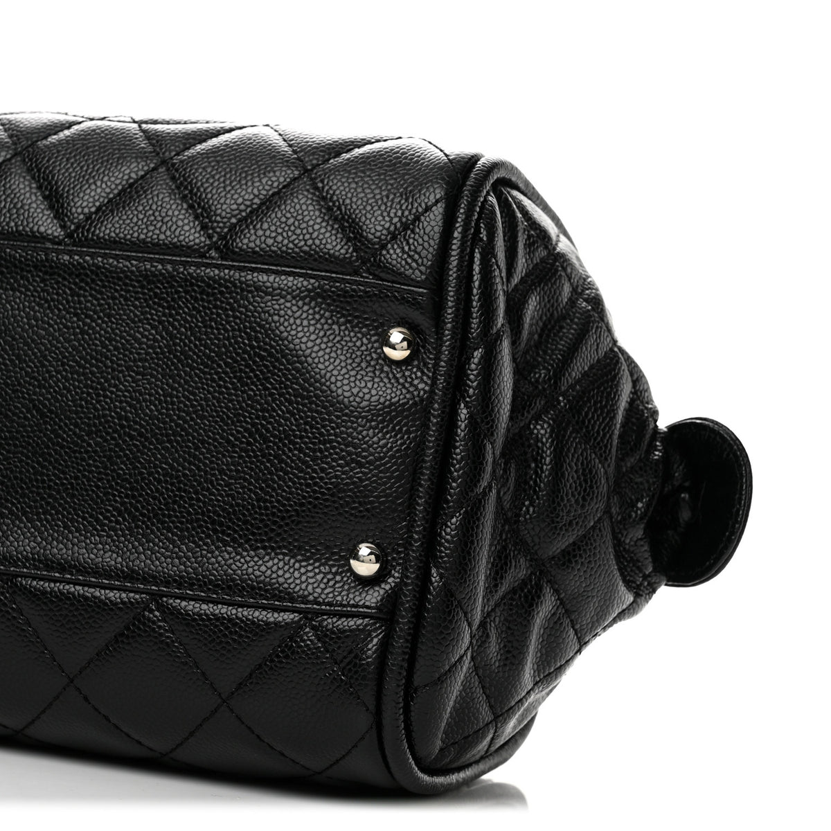 Caviar Quilted CC Timeless Bowler Black