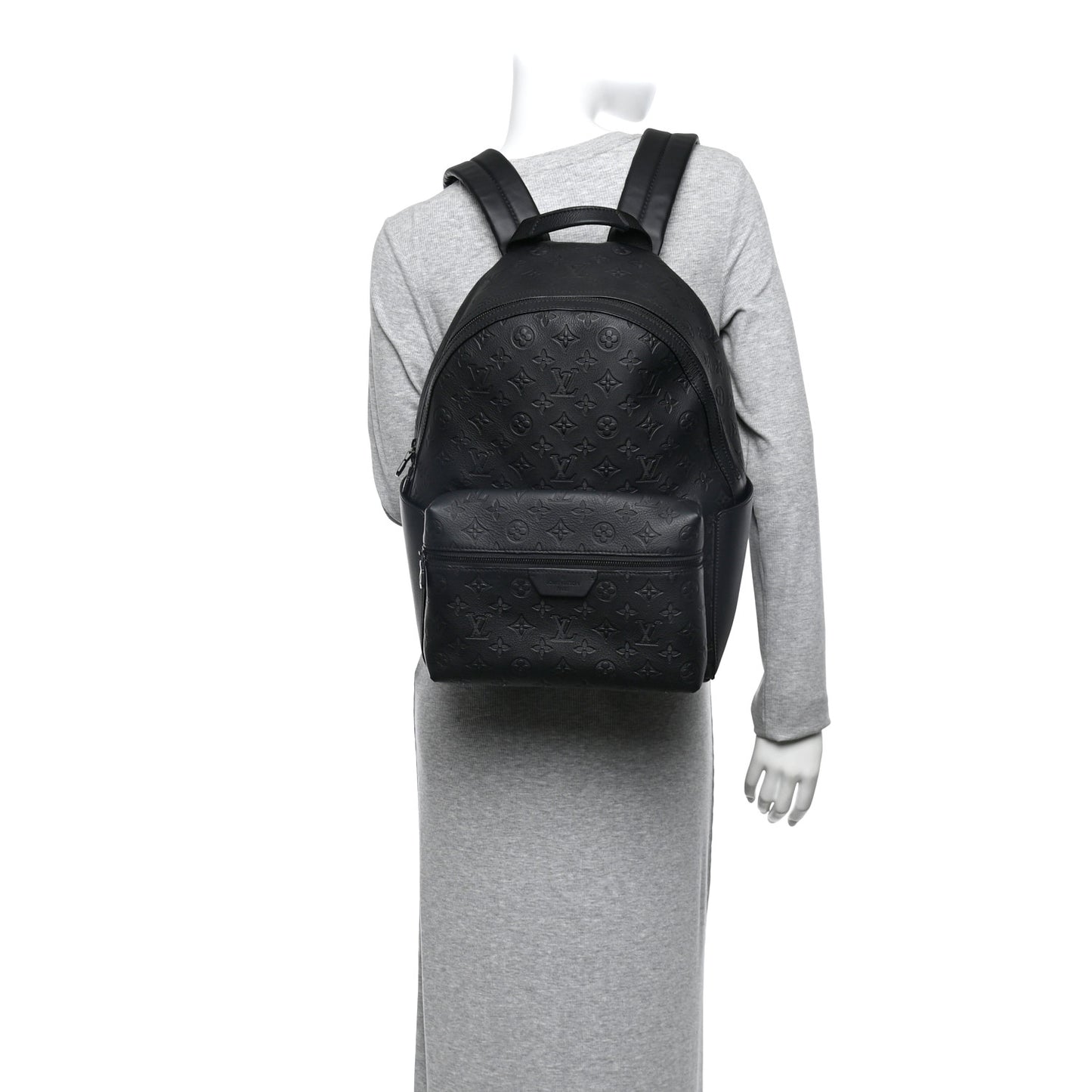 Calfskin Monogram Shadow Discovery Backpack  Black