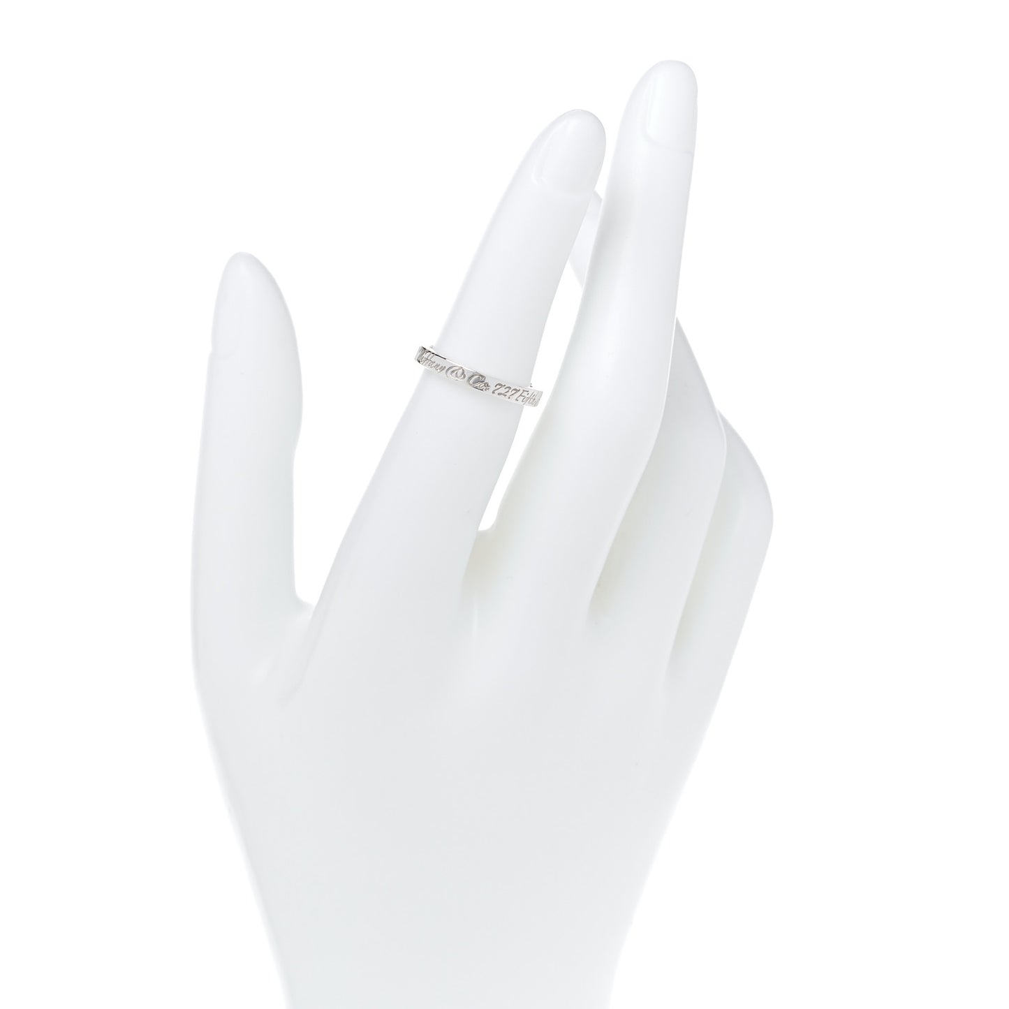 Sterling Silver Notes Narrow Ring 50 5.5